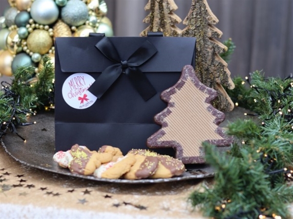 Zwart Kerst tasje